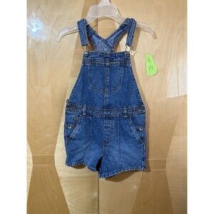 Route 66 Girls Overalls 8 Blue Kids Denim Jeans Sleeveless Cotton One Piece